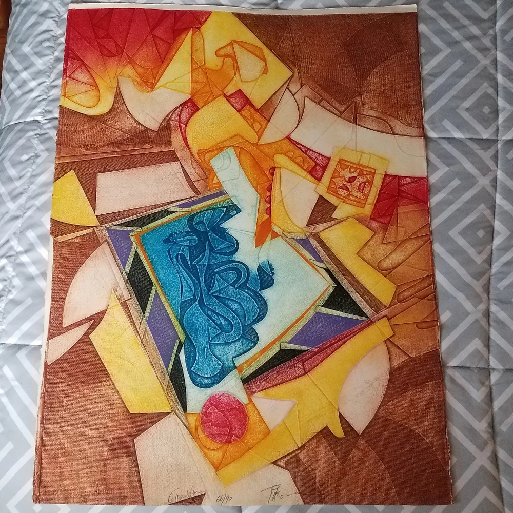 Signed, Titled & Numbered Modern Abstract Artwork By Gerard Fitremann